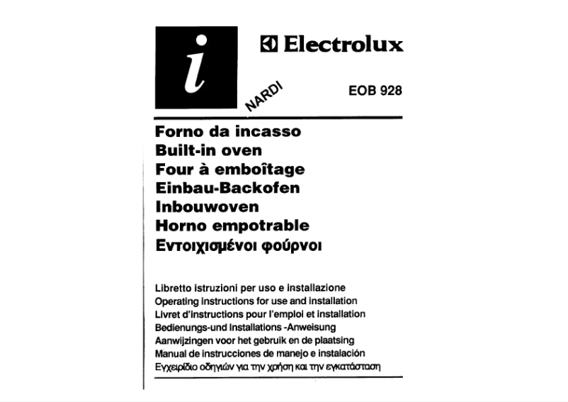 Página 1 del manual Manual de usuario Electrolux EOB 928 X