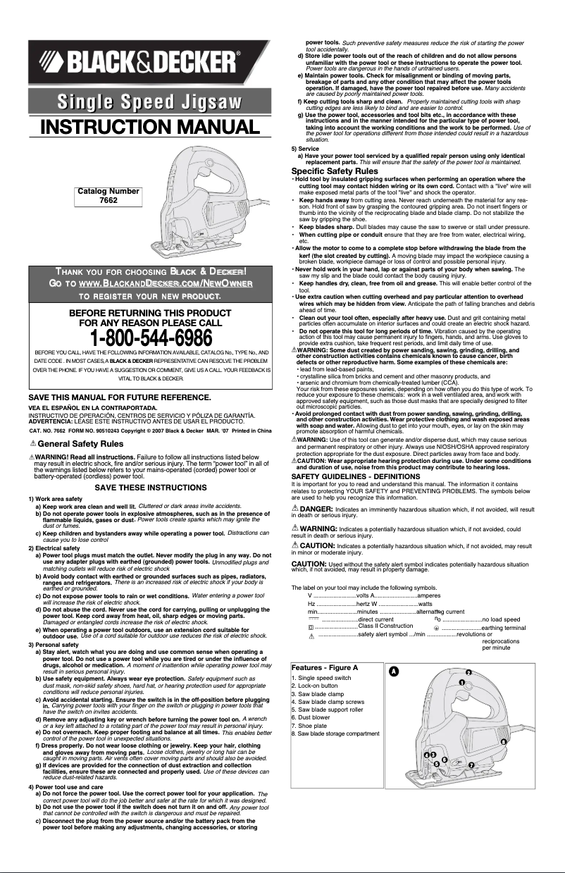 Imagen de la primera página del manual del dispositivo 7662B
