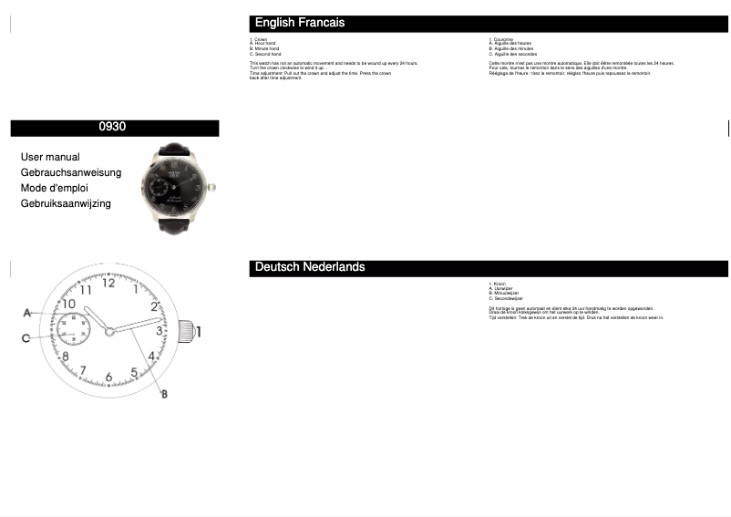 Image de la première page du manuel de l'appareil 0930