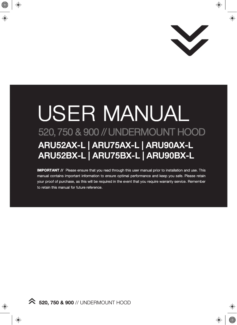 Page n°1 - Manuel utilisateur Tisira ARU90BX-L