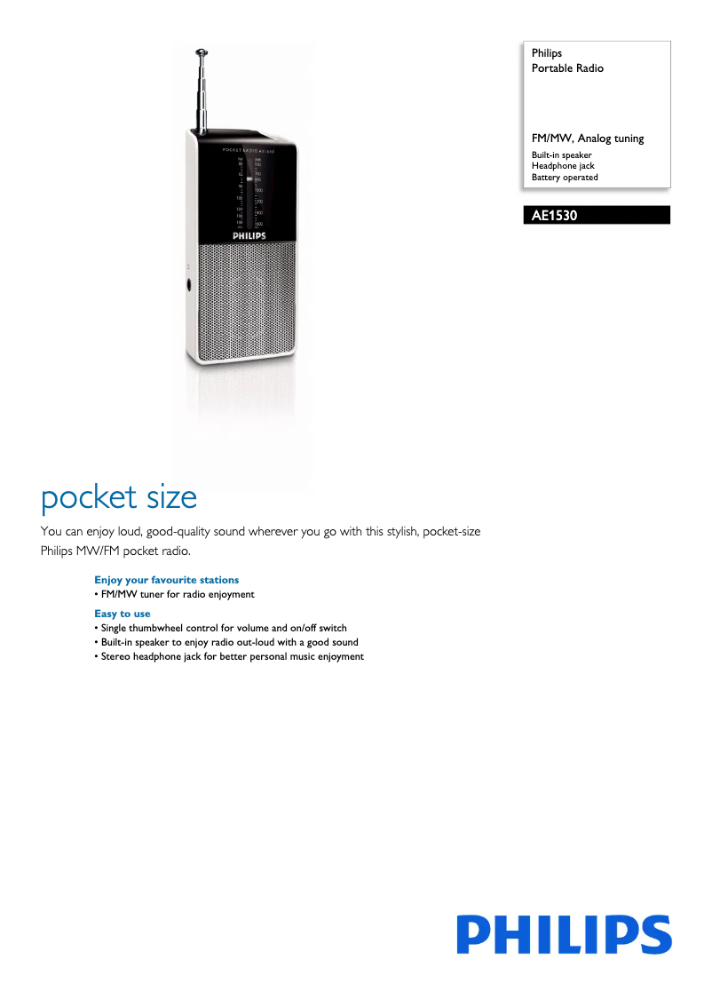 Image de la première page du manuel de l'appareil AE1530