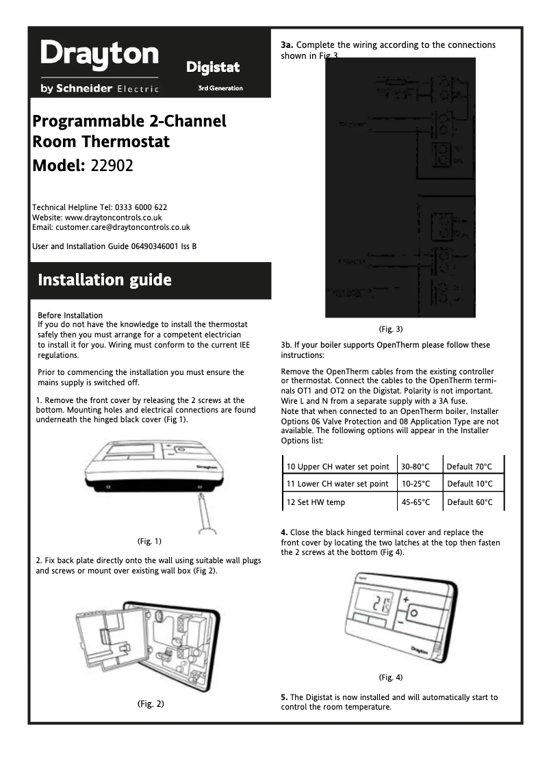 Image de la première page du manuel de l'appareil Digistat 22902