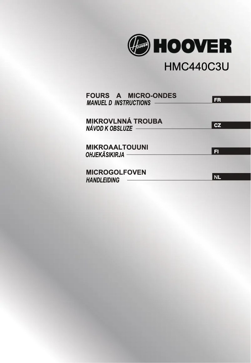 Page n°1 - Manuel utilisateur Hoover H-MICROWAVE 300 HMC440C3U-80