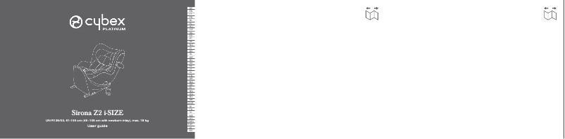 Page 1 de la notice Manuel utilisateur Cybex Sirona Z2 i-Size