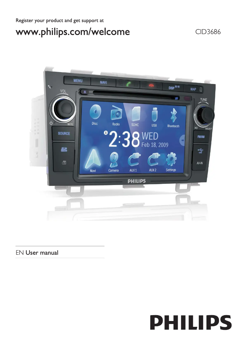 Page n°1 - Manuel utilisateur Philips CID3686