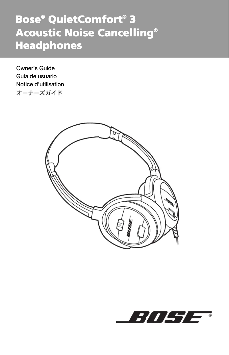 Page 1 de la notice Manuel utilisateur Bose 40075