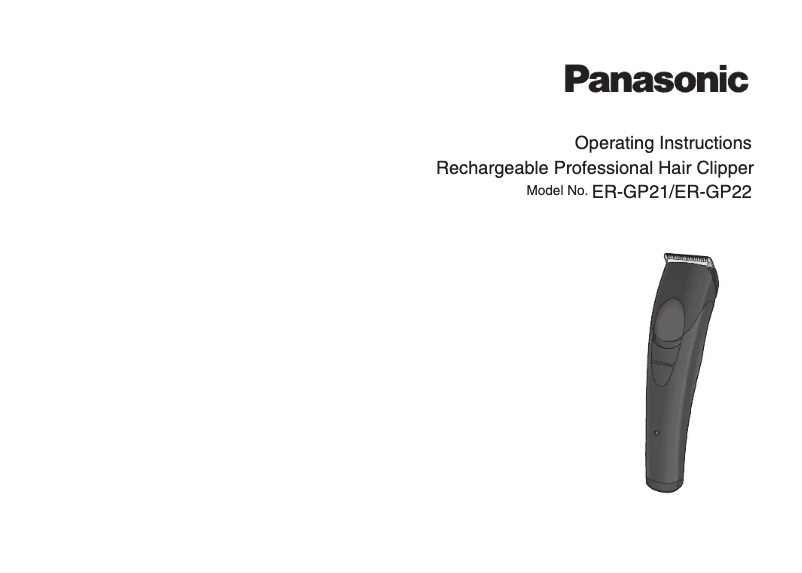 Page n°1 - Manuel utilisateur Panasonic ER-GP21