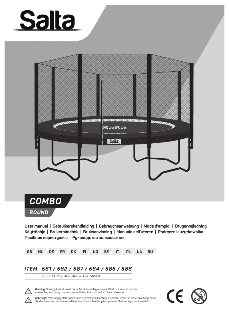 Page 1 de la notice Manuel utilisateur Salta Combo 586