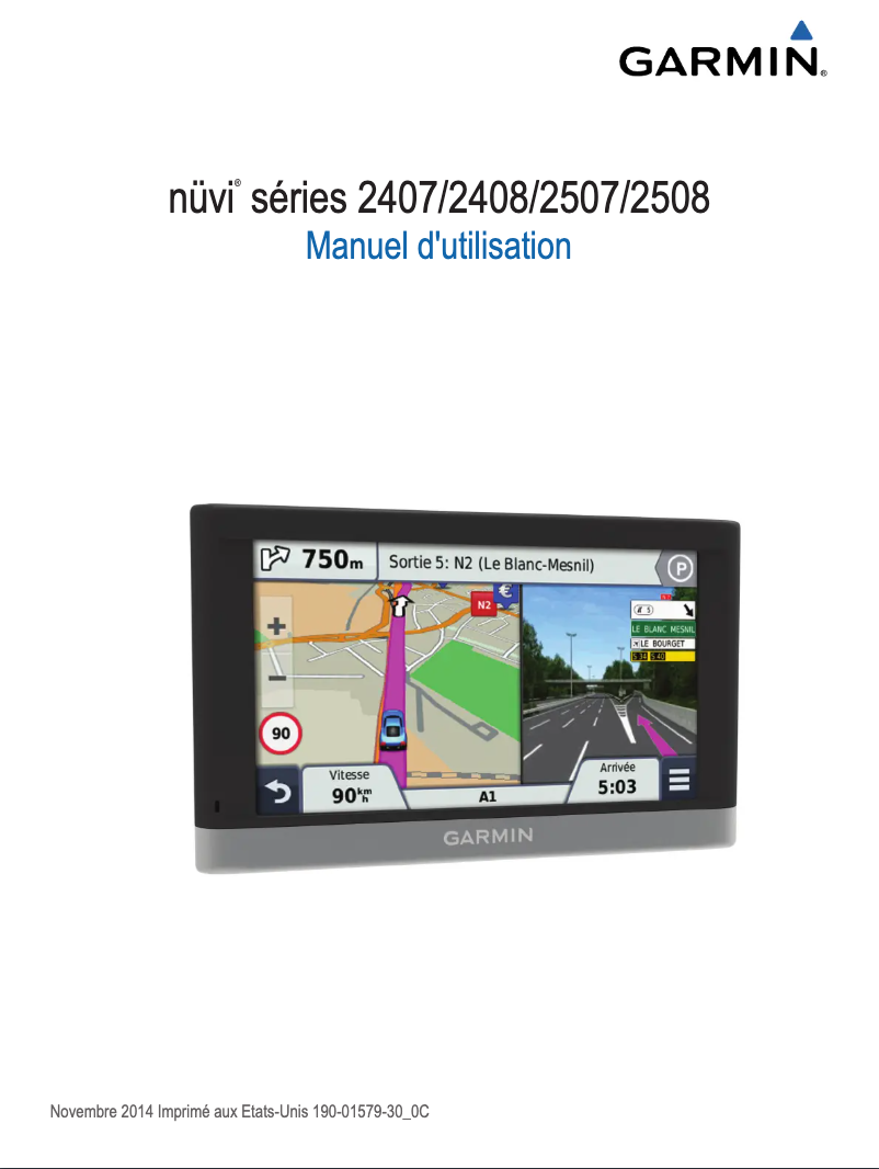 Page n°1 - Manuel utilisateur Garmin Nüvi 2548