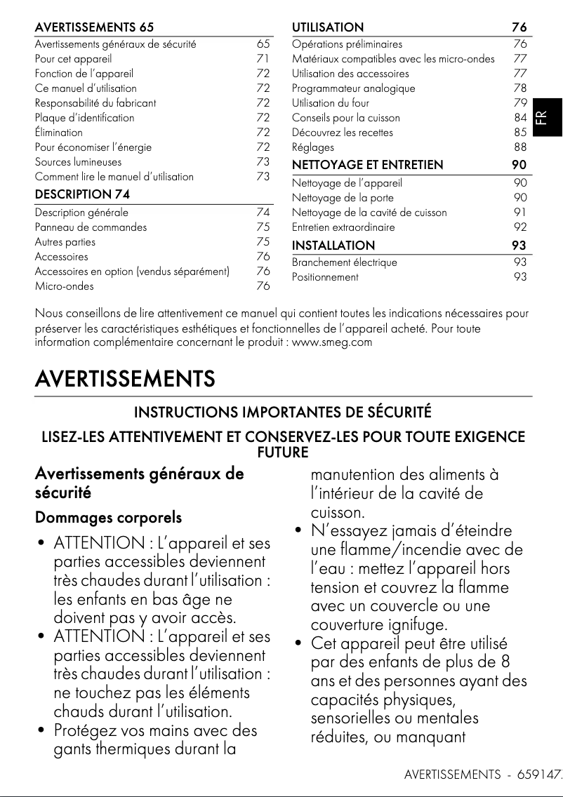 Image de la première page du manuel de l'appareil SO4101M0B3