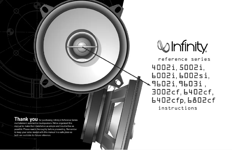Page 1 de la notice Manuel utilisateur Infinity Reference 6402CF