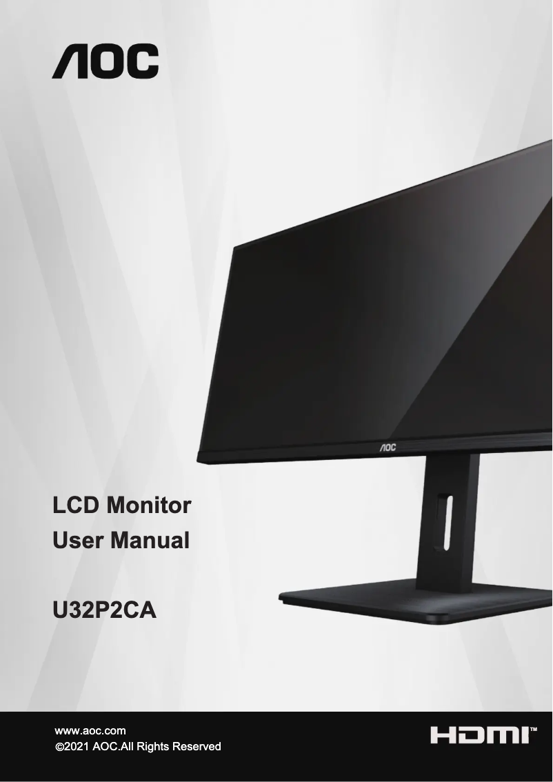 Image de la première page du manuel de l'appareil U32P2CA