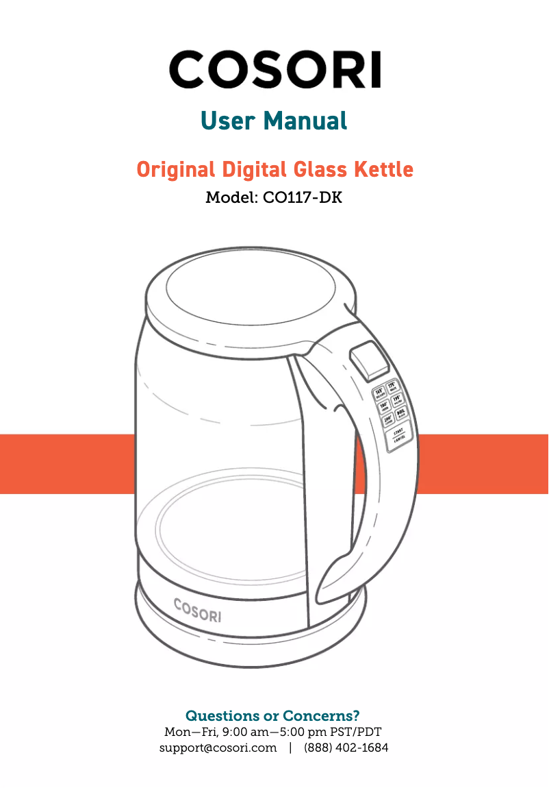 Page 1 de la notice Manuel utilisateur Cosori CO117-DK
