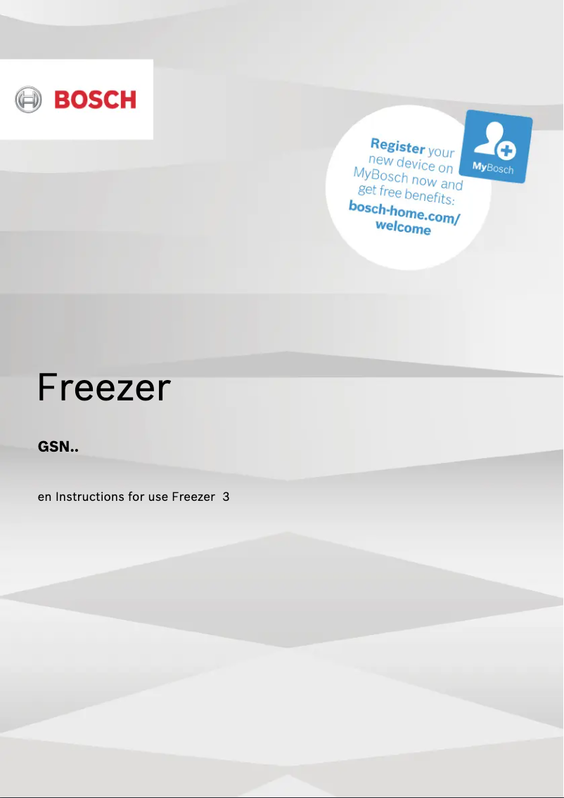 Page n°1 - Mode d'emploi Bosch GSN33VWEPG