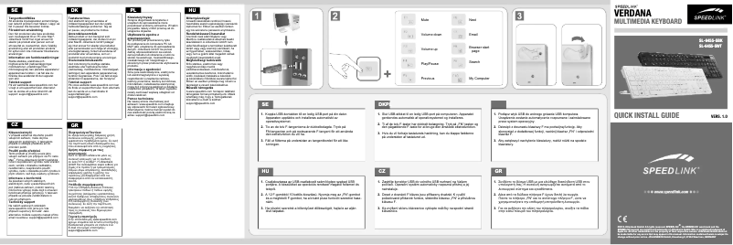 Page n°1 - Manuel utilisateur Speedlink SL-6455 Verdana