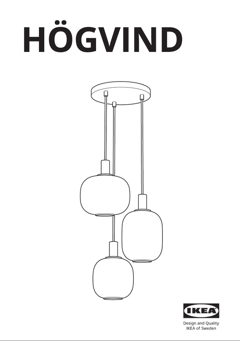 Page 1 de la notice Manuel utilisateur Ikea HÖGVIND 005.204.30