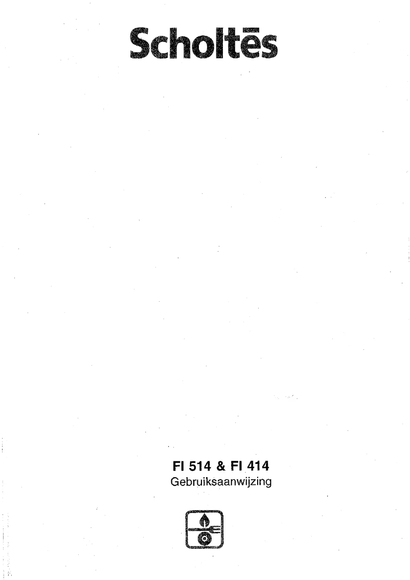 Page 1 de la notice Manuel utilisateur Scholtès FI 414