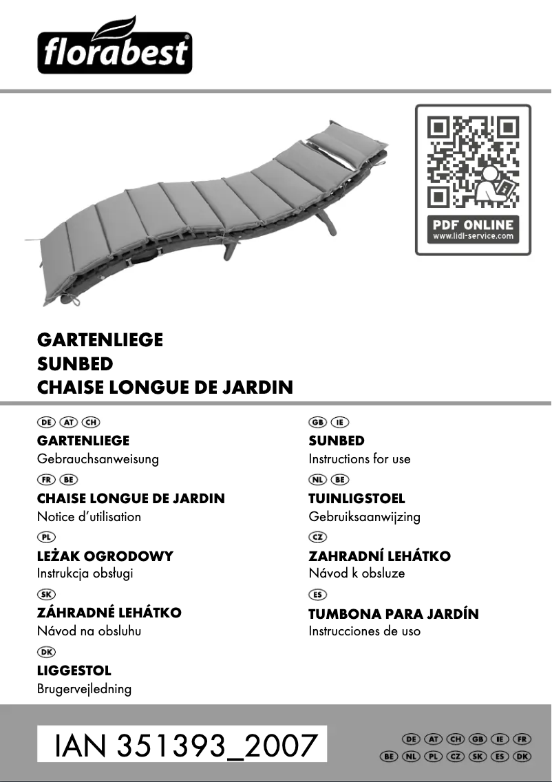 Page n°1 - Manuel utilisateur Florabest IAN 351393