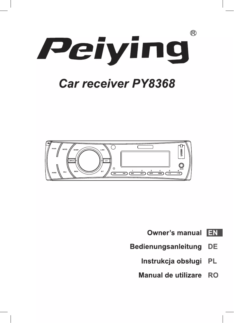 Página 1 del manual Manual de usuario Peiying PY-8368