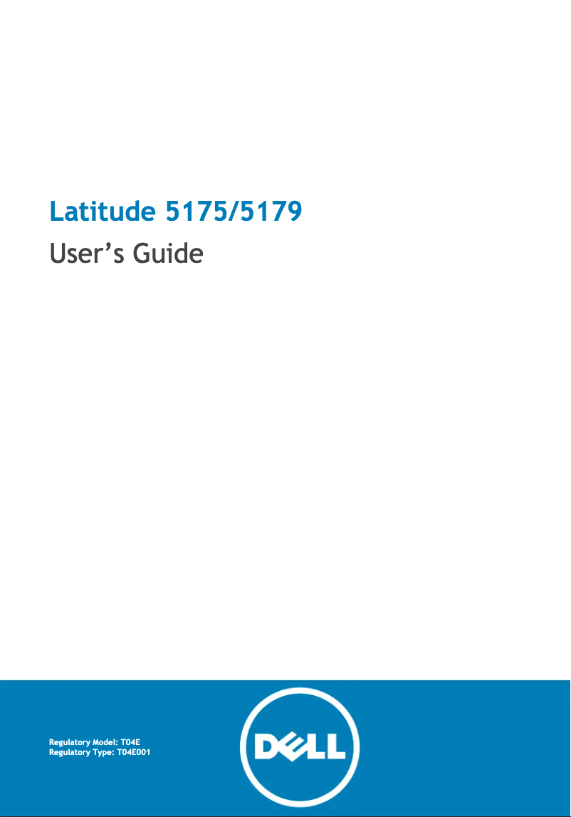 Page 1 de la notice Manuel utilisateur Dell Latitude 5175 2-in-1