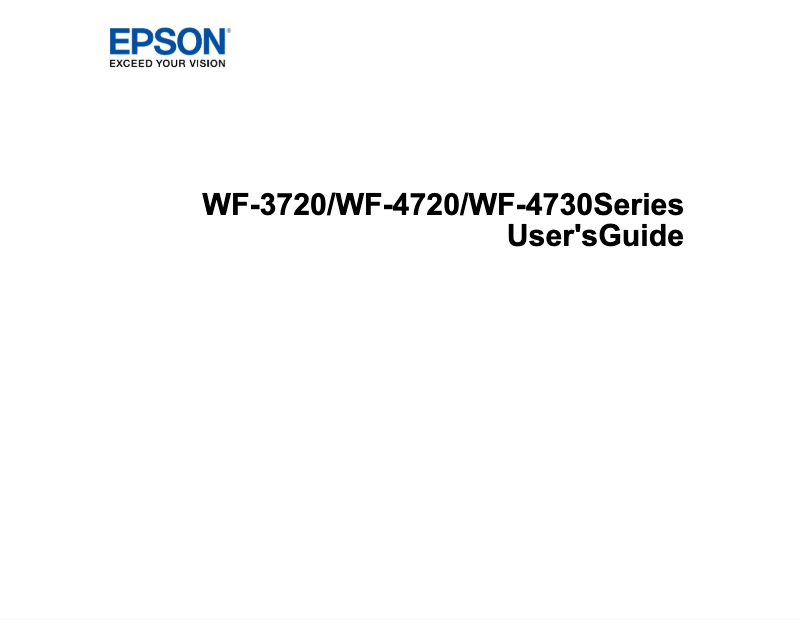 Page n°1 - Manuel utilisateur Epson WorkForce Pro WF-3720