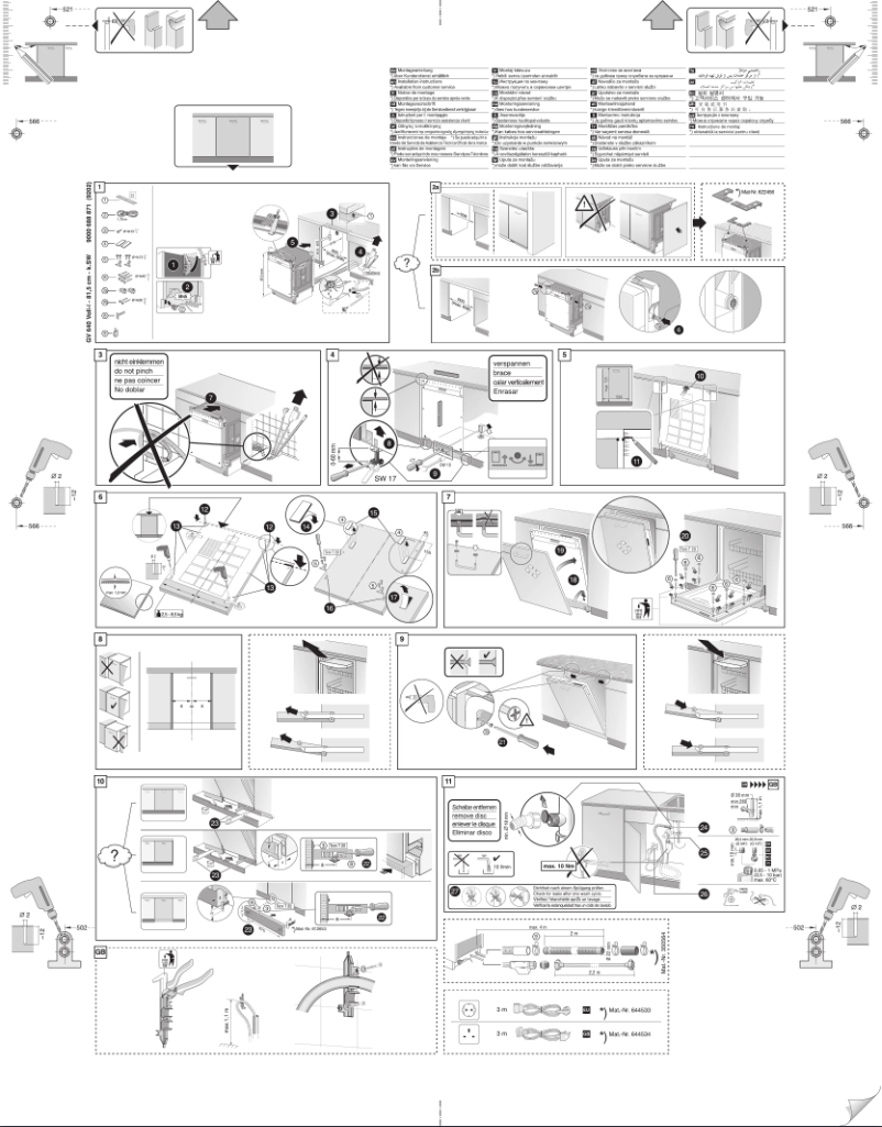 Page n°1 - Guide d'installation Bosch SMV51E10EU
