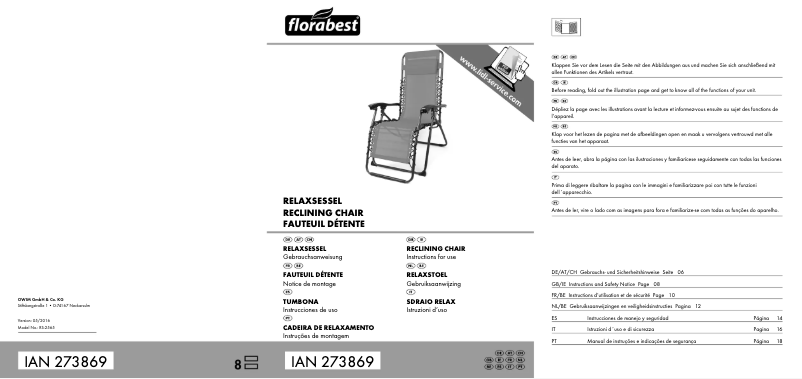 Image de la première page du manuel de l'appareil IAN 273869