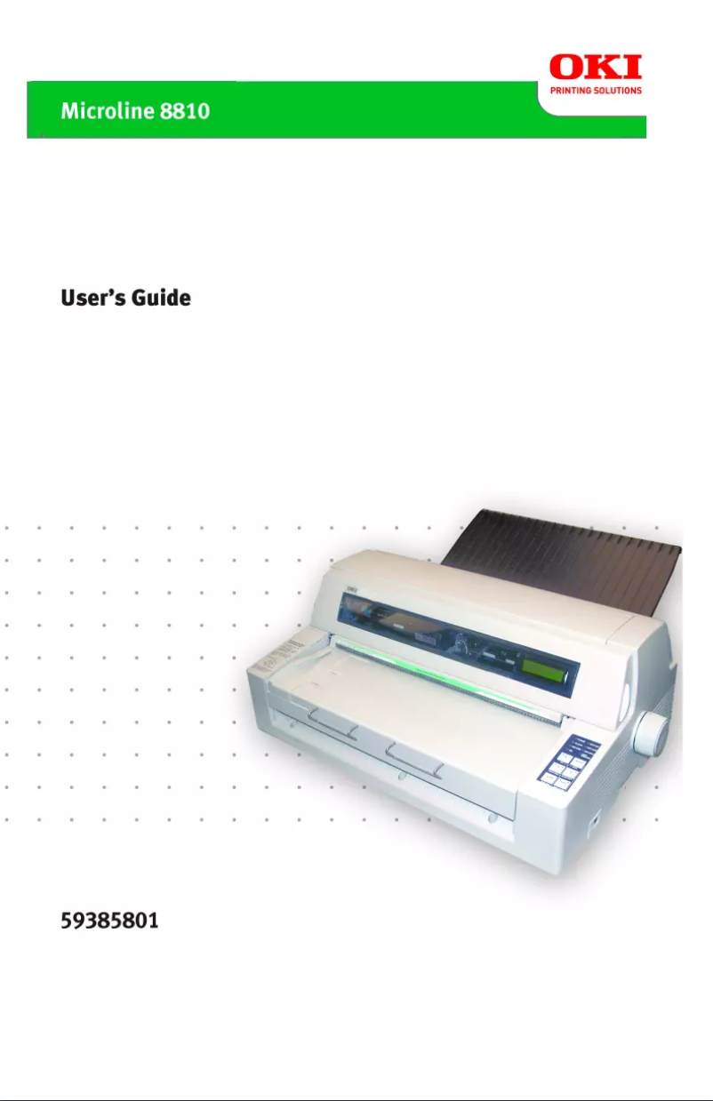 Page 1 de la notice Manuel utilisateur OKI Microline 8810n