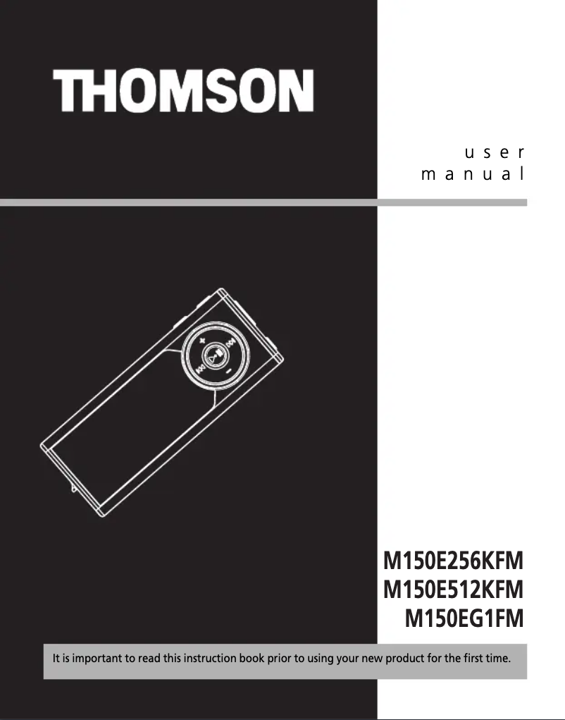 Page 1 de la notice Manuel utilisateur Thomson M150EG1FM
