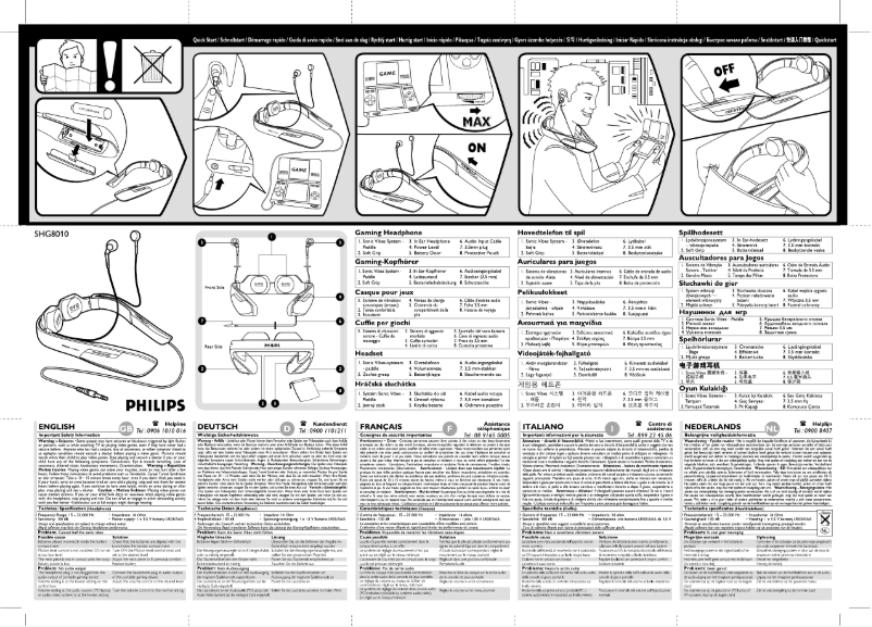 Página 1 del manual Manual de usuario Philips SHG8010