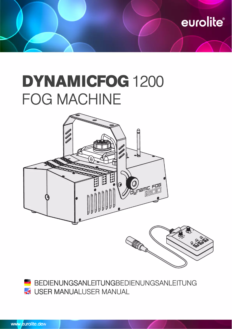 Image de la première page du manuel de l'appareil Dynamic Fog 1200
