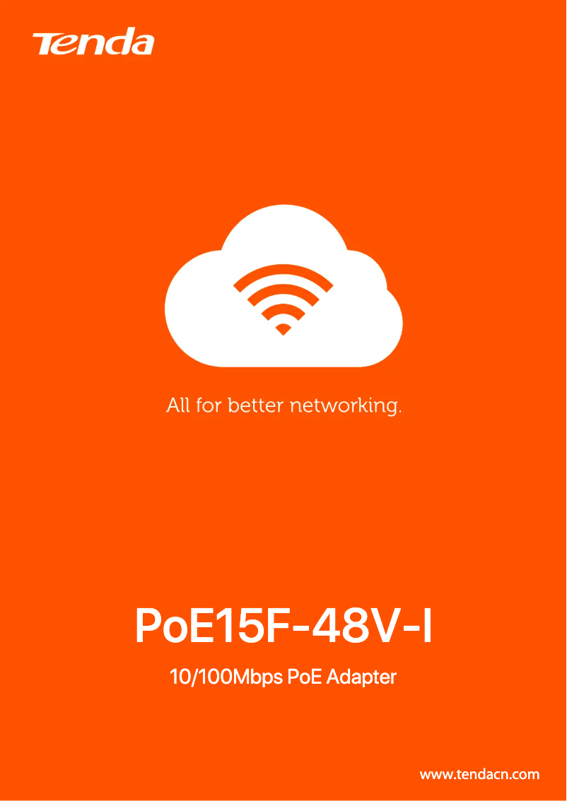 Page n°1 - Manuel utilisateur Tenda PoE15F-48V-I