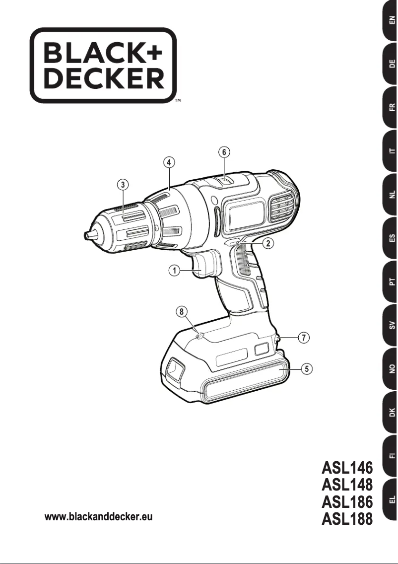 Page n°1 - Manuel utilisateur Black & Decker ASL146