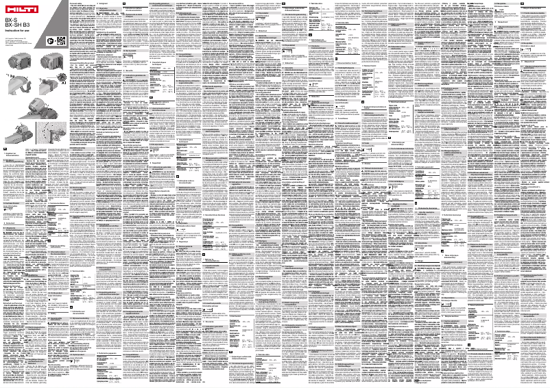 Image de la première page du manuel de l'appareil BX‑SH B3