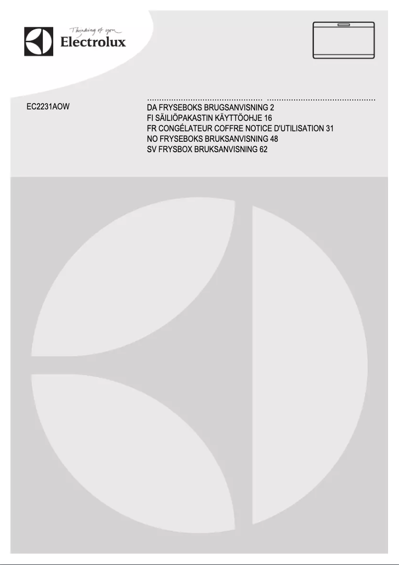 Image de la première page du manuel de l'appareil EC2231AOW