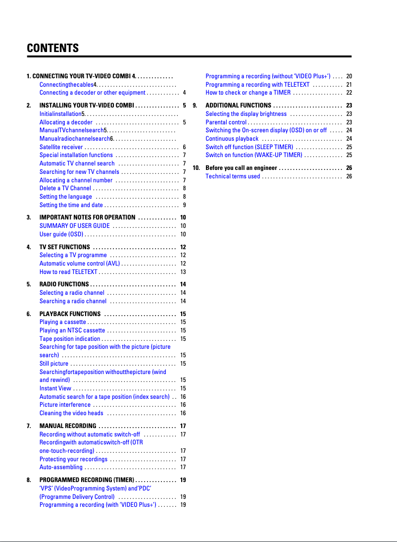 Page n°1 - Manuel utilisateur Philips 14PV400