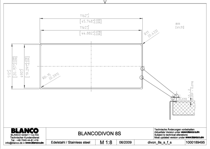 Page 1 de la notice Manuel utilisateur BLANCO DIVON 8 S-IF