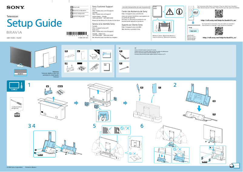 Page n°1 - Guide d'installation Sony Bravia XBR-75Z9D
