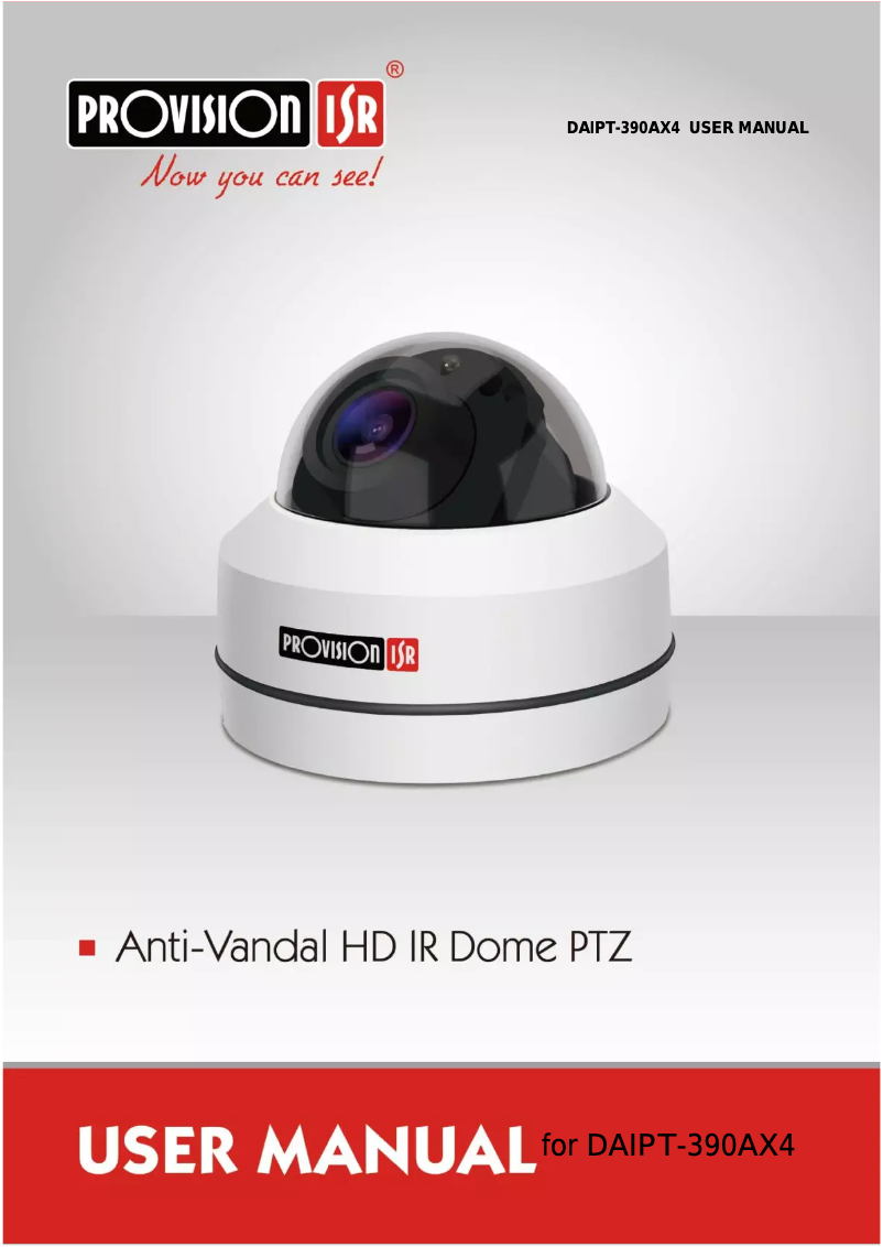 Page n°1 - Manuel utilisateur Provision-ISR DAIPT-390AX4