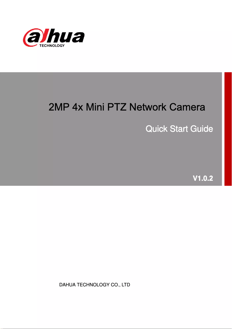 Page n°1 - Manuel utilisateur Dahua Technology 22204UENI