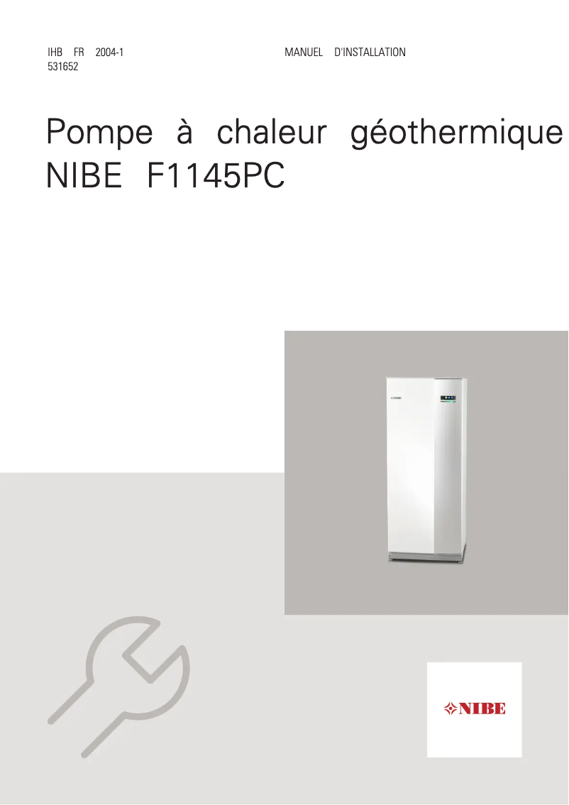 Image de la première page du manuel de l'appareil F1145PC