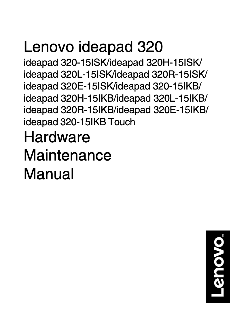 Page n°1 - Manuel utilisateur Lenovo IdeaPad 320