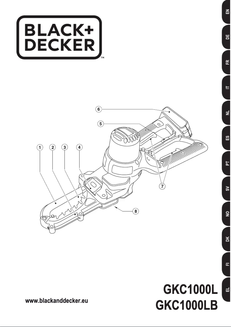 Page n°1 - Manuel utilisateur Black & Decker GKC1000L