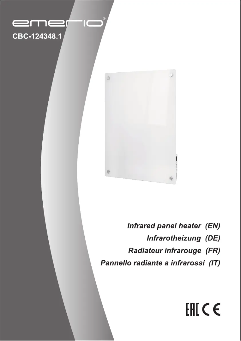 Page n°1 - Manuel utilisateur Emerio CBC-124348.1