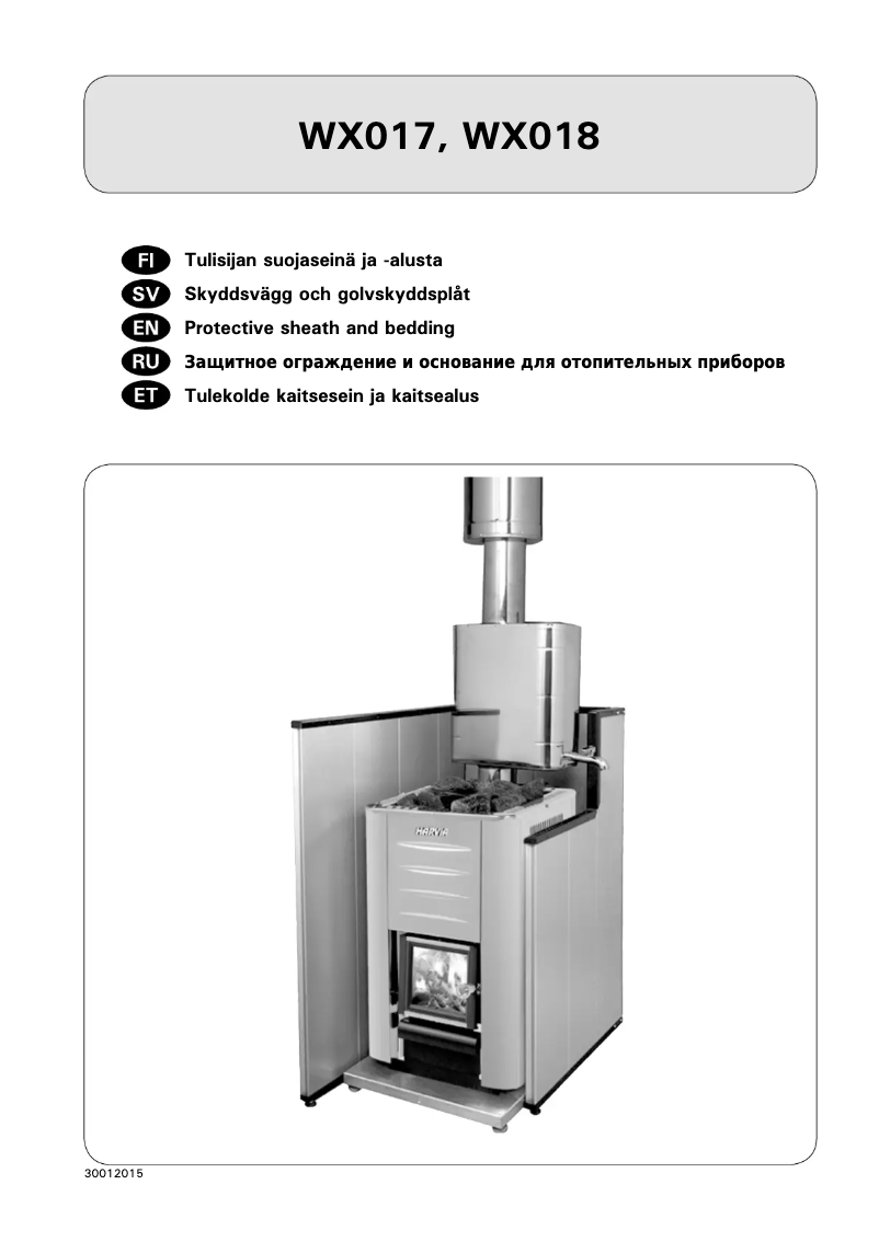Page n°1 - Manuel utilisateur Harvia WX017