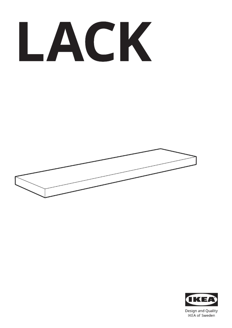 Página 1 del manual Manual de usuario Ikea LACK 603.835.19