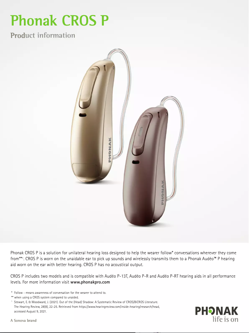 Image de la première page du manuel de l'appareil CROS Paradise