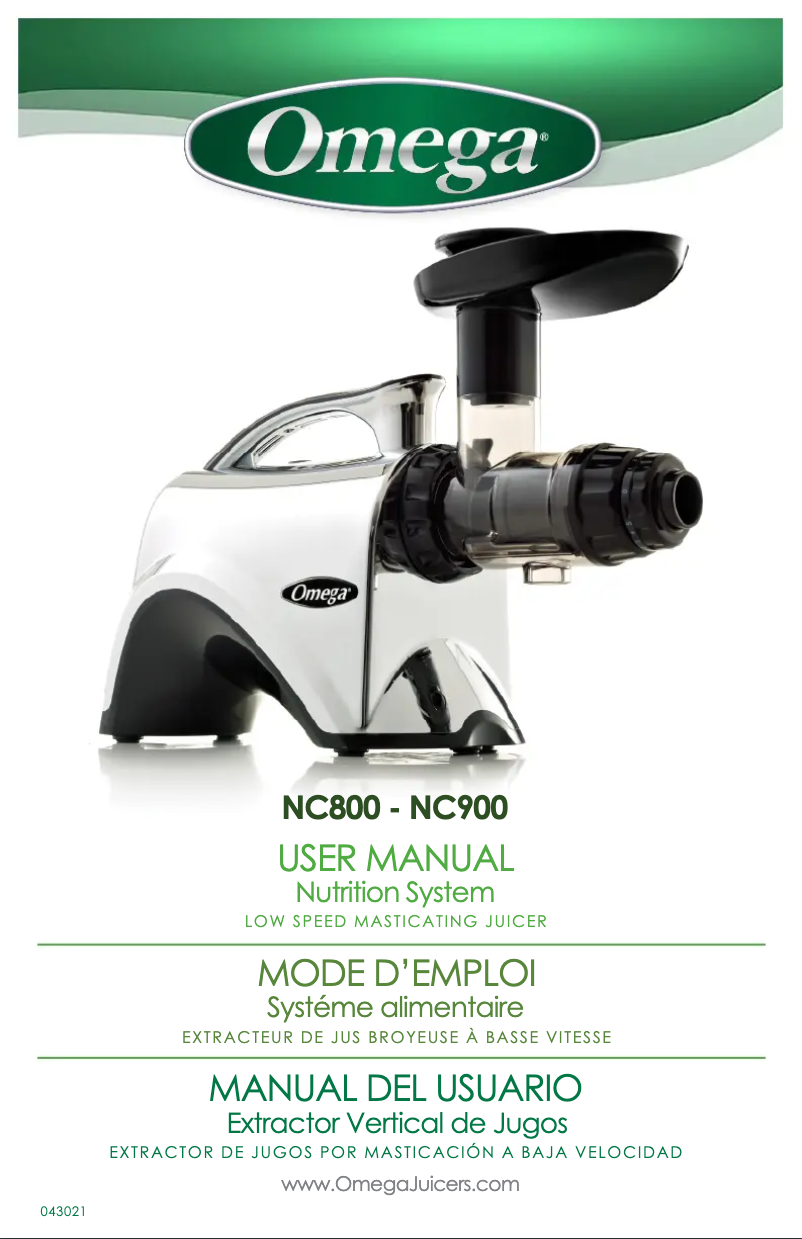 Page n°1 - Manuel utilisateur Omega NC800