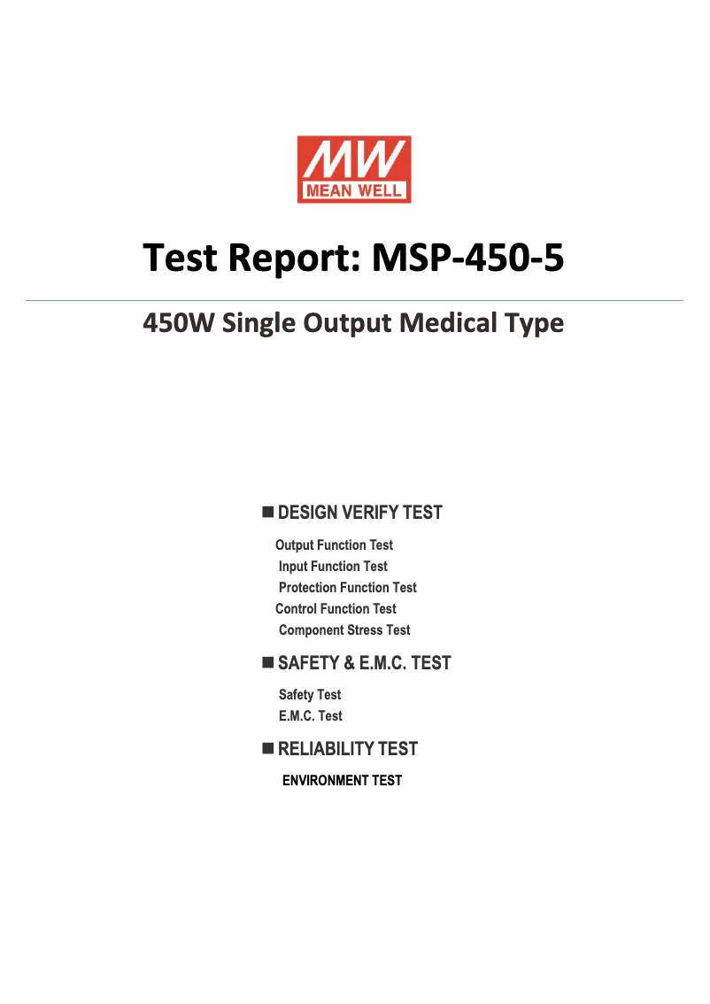 Image de la première page du manuel de l'appareil MSP-450-5