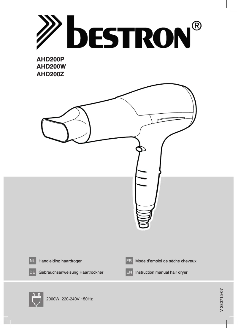 Imagen de la primera página del manual del dispositivo AHD200Z